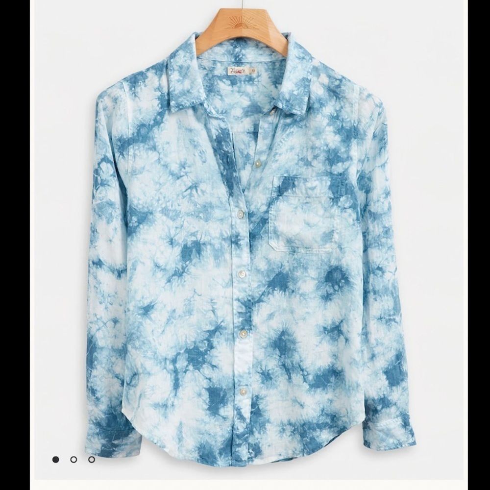 NEW WITH TAGS-Faherty Malibu Tie Dye Shirt-Size Large